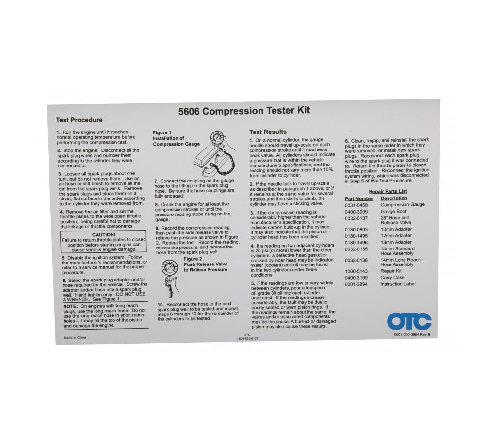 Compression Tester Kit | OTC Tools