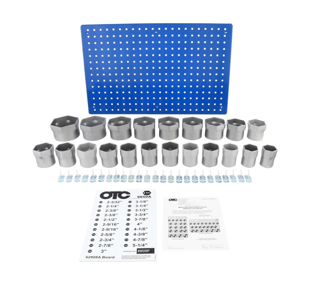 6-pt Wheel Bearing Locknut Sockets with Tool Board | OTC Tools